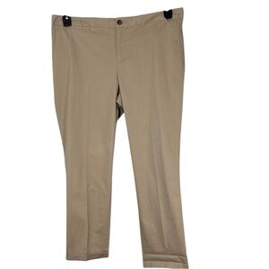 Banana Republic Pants Tan Khaki Chinos Slim‎ Leg in Size 14  NWT